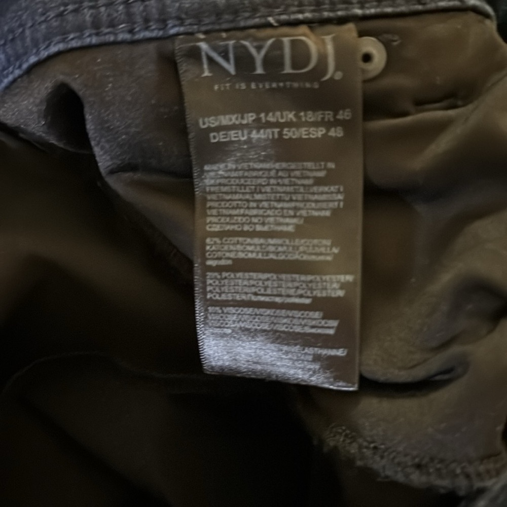 NYDJ Curves 360 Shape straight leg ankle jeans dark blue wash size 14 - Picture 6 of 6